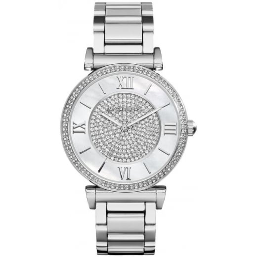 Michael Kors MK3355 Catlin Crystal Dial Silver Tone Ladies Watch