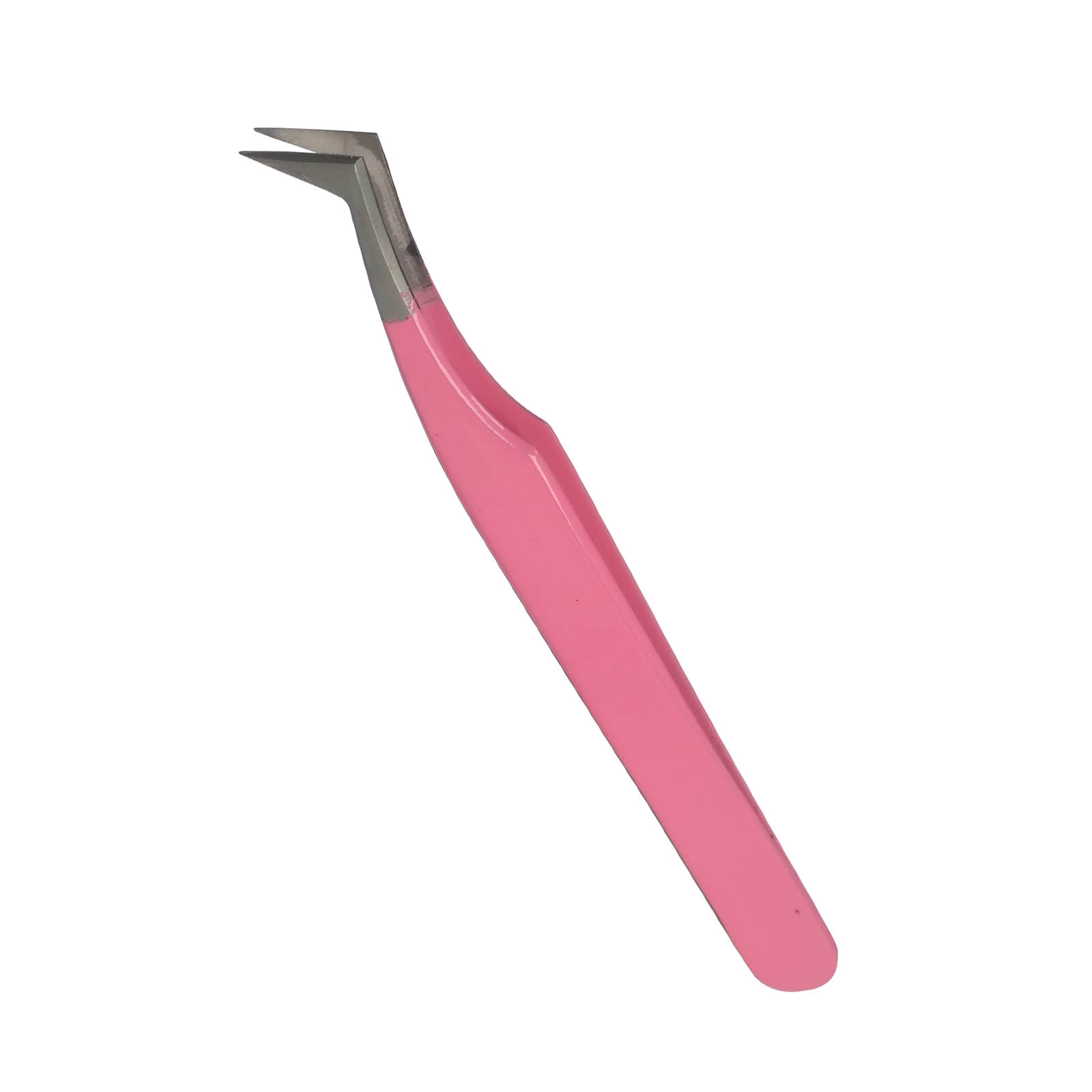 Professional Eyelash Extension Isolating Pink 6ASA Tweezers