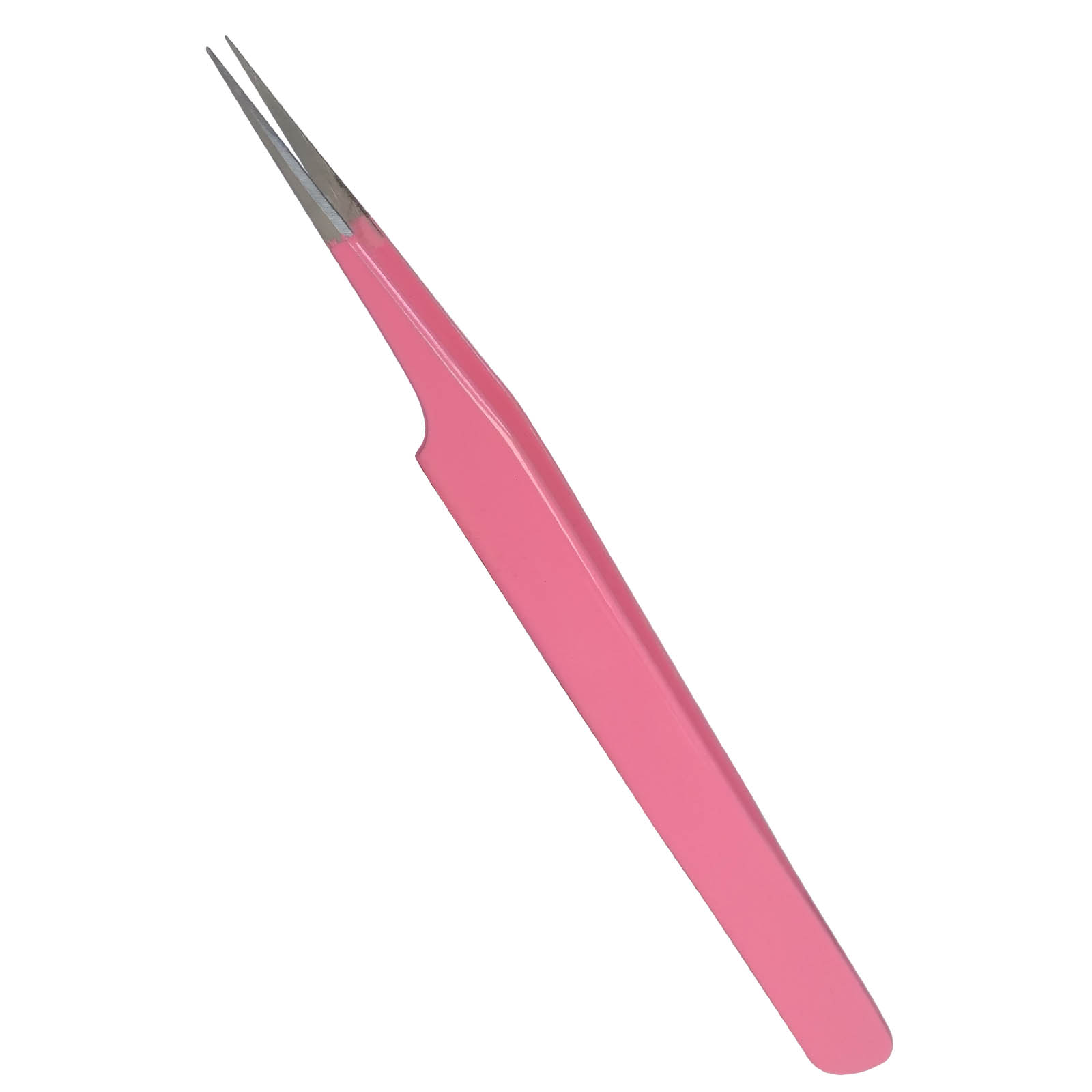 Professional Eyelash Extension Isolating Pink Pro Straight Tweezers