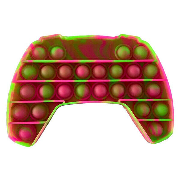 Push Pop Bubble Kids Fidget Toy Controller Shape Green & Red