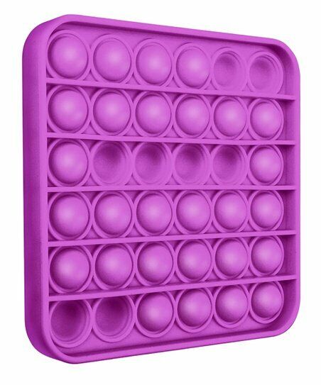 Push Pop Bubble Kids  Special Needs Fidget Toys purple Square shape