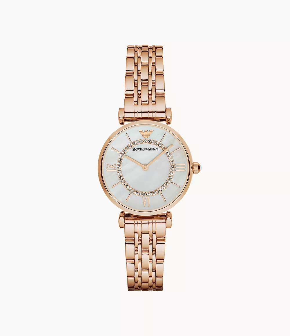 Emporio Armani Ladies Watch T-Bar Gianni Rose Gold AR1909