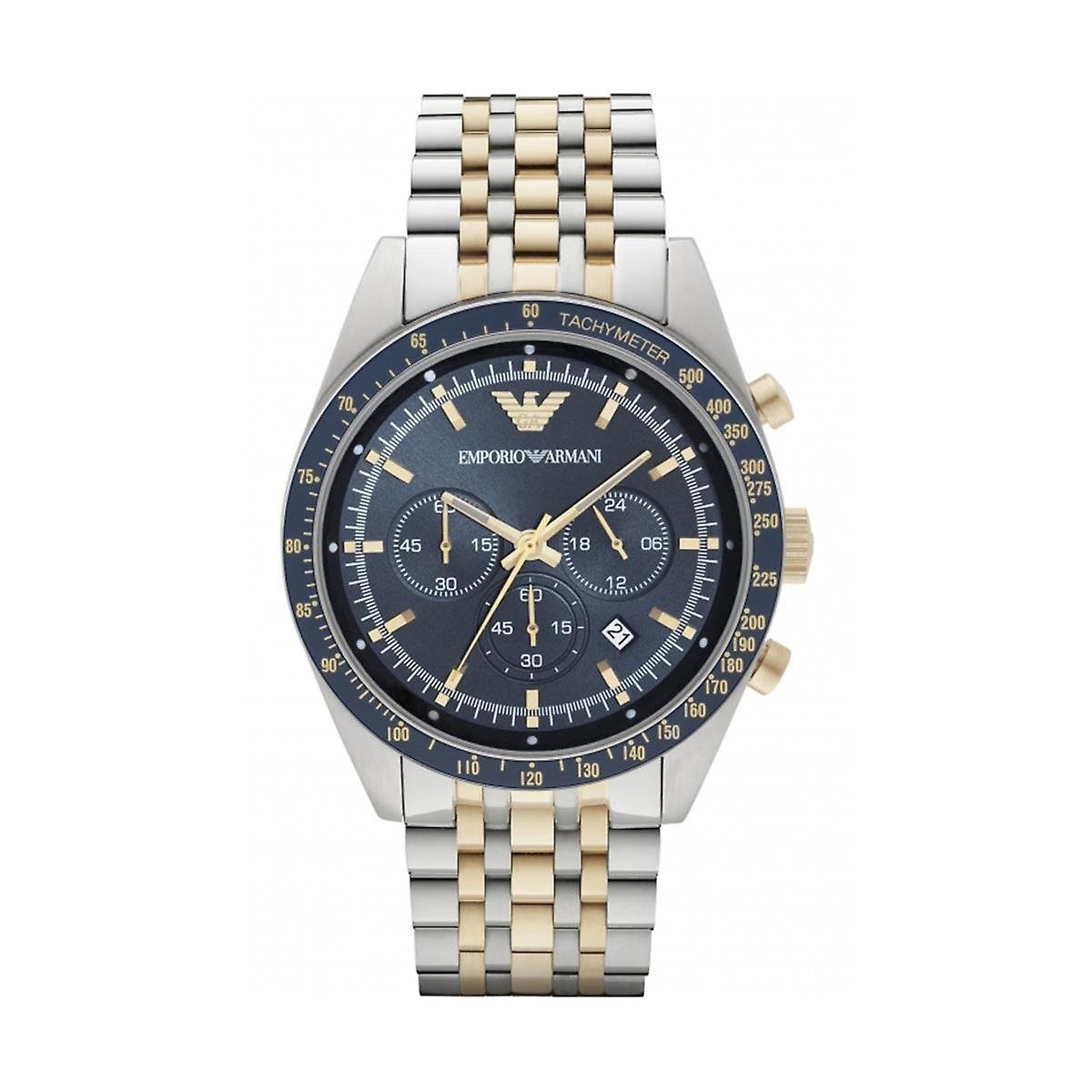EMPORIO ARMANI BLUE & GOLD GENUINE MEN'S WATCH AR6088