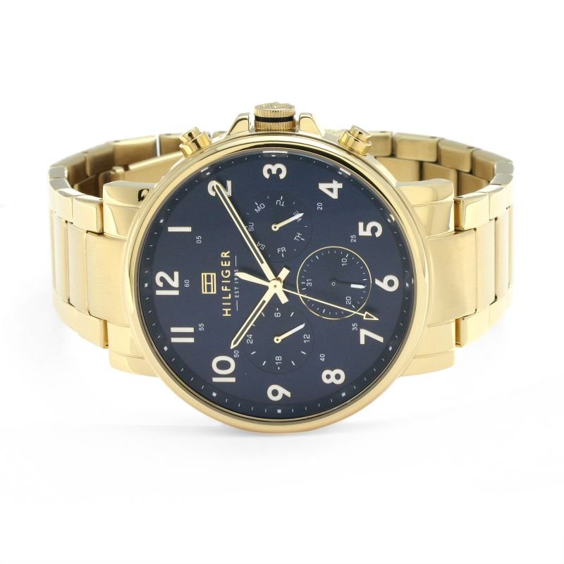 TOMMY HILFIGER DANIEL BLUE & GOLD GENUINE MEN'S WATCH 1710384 - Image 4
