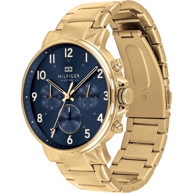 TOMMY HILFIGER DANIEL BLUE & GOLD GENUINE MEN'S WATCH 1710384 - Image 2