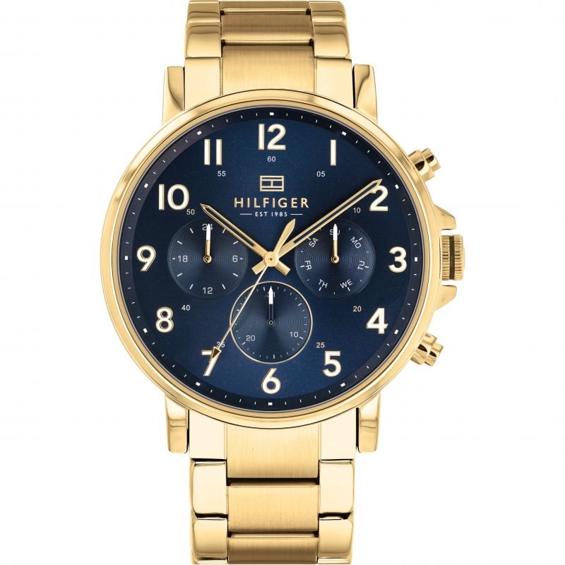 TOMMY HILFIGER DANIEL BLUE & GOLD GENUINE MEN'S WATCH 1710384
