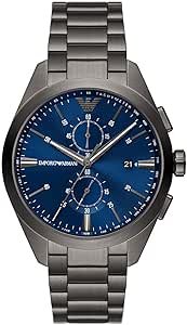 Emporio Armani Chronograph Gunmetal Stainless Steel Watch AR11481