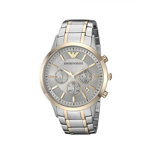 Emporio Armani AR11076 Mens Two Tone Chronograph Bracelet Watch