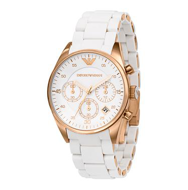 Emporio Armani Ladies AR5920 Sportivo Gold Dial Watch