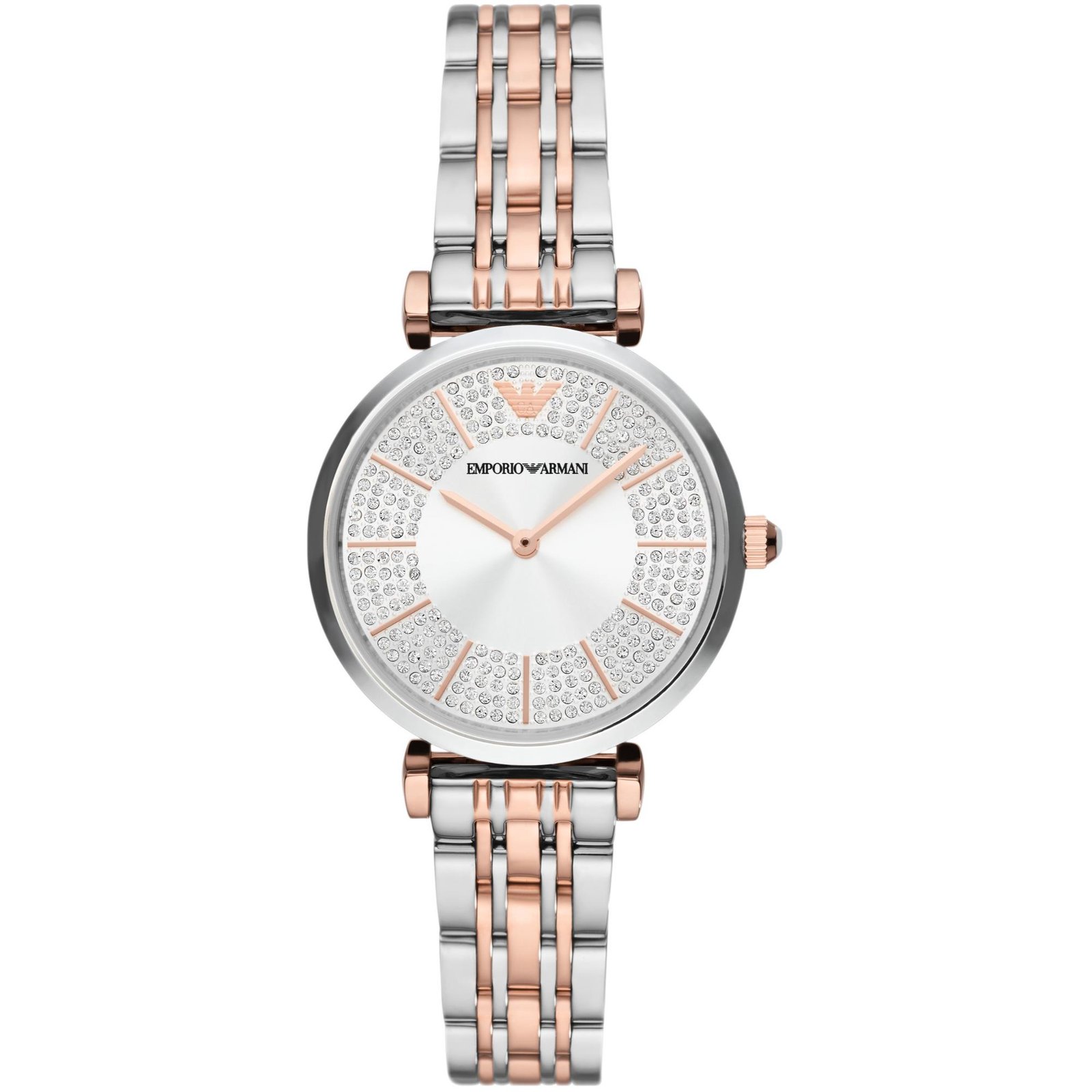 Emporio Armani Two-Tone Stainless Steel Silver Dial Women’s Watch AR11537