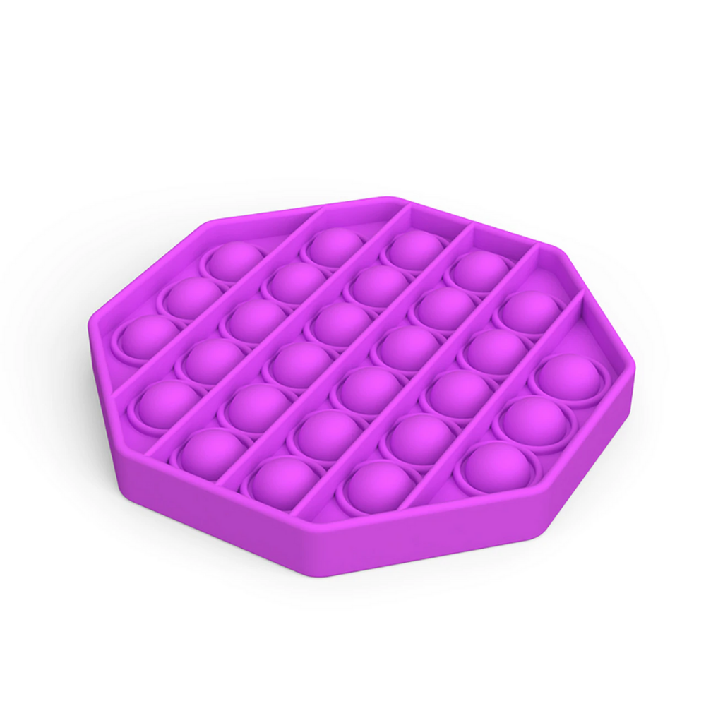 Push Pop Bubble Kids  Special Needs Fidget Toys purple Octagon shape